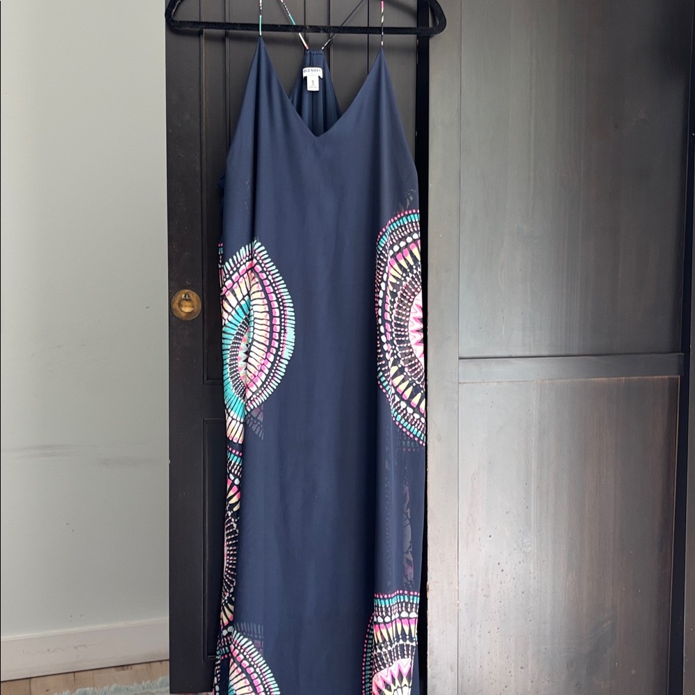 Old Navy lined Blue Spaghetti Strap Dress with Colorful Accents - Picture 6 of 6
